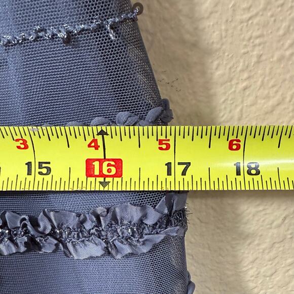 JS Collections Womens Mesh Ruffle Sheath Cocktail Dress Size 4 - Picture 10 of 12